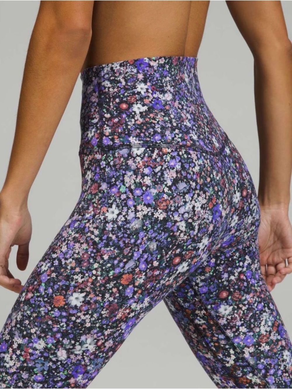 Lululemon Align Leggings High Rise Crop 21" Flower Burst Multi size 4